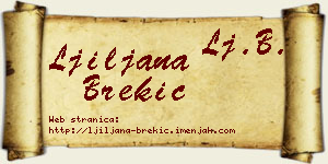 Ljiljana Brekić vizit kartica